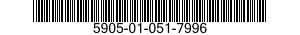5905-01-051-7996 RESISTOR NETWORK,FIXED,FILM 5905010517996 010517996