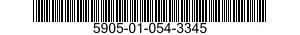 5905-01-054-3345 RESISTOR,FIXED,WIRE WOUND,INDUCT 5905010543345 010543345