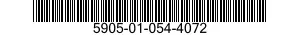 5905-01-054-4072 RESISTOR,FIXED,WIRE WOUND,NONINDUCTIVE 5905010544072 010544072