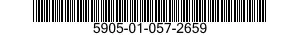 5905-01-057-2659 RESISTOR,FIXED,WIRE WOUND 5905010572659 010572659