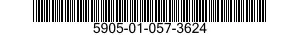 5905-01-057-3624 RESISTOR,VARIABLE,NONWIRE WOUND, 5905010573624 010573624