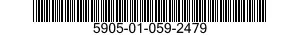 5905-01-059-2479 RESISTOR,FIXED,WIRE WOUND,NONINDUCTIVE 5905010592479 010592479