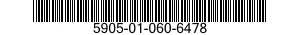5905-01-060-6478 RESISTOR,FIXED,WIRE WOUND,NONINDUCTIVE 5905010606478 010606478