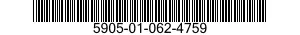 5905-01-062-4759 RESISTOR,FIXED,WIRE WOUND,INDUCTIVE 5905010624759 010624759