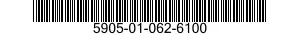 5905-01-062-6100 RESISTOR,FIXED,COMPOSITION 5905010626100 010626100