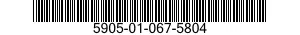 5905-01-067-5804 RESISTOR,FIXED,COMPOSITION 5905010675804 010675804