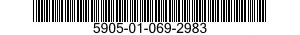 5905-01-069-2983 RESISTOR,FIXED,WIRE WOUND 5905010692983 010692983