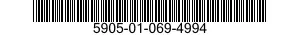 5905-01-069-4994 RESISTOR,VARIABLE,NONWIRE WOUND,NONPRECISION 5905010694994 010694994
