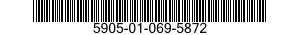 5905-01-069-5872 RESISTOR,FIXED,FILM 5905010695872 010695872
