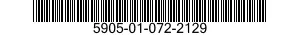 5905-01-072-2129 RESISTOR,FIXED,WIREWOUND,INDUCT 5905010722129 010722129