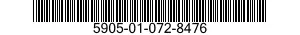 5905-01-072-8476 RESISTOR,FIXED,WIRE WOUND,NONINDUCTIVE 5905010728476 010728476