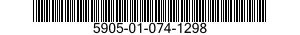 5905-01-074-1298 RESISTOR,VARIABLE,NONWIRE WOUND, 5905010741298 010741298