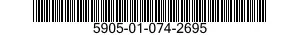 5905-01-074-2695 RESISTOR,VARIABLE,WIRE WOUND,NONPRECISION 5905010742695 010742695