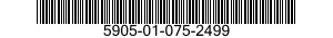 5905-01-075-2499 RESISTOR,VARIABLE,NONWIRE WOUND,NONPRECI 5905010752499 010752499