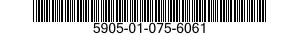 5905-01-075-6061 RESISTOR,FIXED,COMPOSITION 5905010756061 010756061