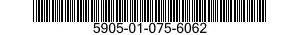 5905-01-075-6062 RESISTOR,FIXED,COMPOSITION 5905010756062 010756062