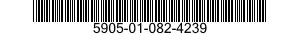5905-01-082-4239 RESISTOR,FIXED,WIRE WOUND,NONINDUCTIVE 5905010824239 010824239