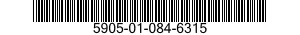 5905-01-084-6315 RESISTOR NETWORK,FIXED,FILM 5905010846315 010846315