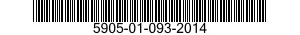 5905-01-093-2014 RESISTOR,FIXED,WIRE WOUND,NONINDUCTIVE 5905010932014 010932014