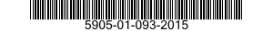 5905-01-093-2015 RESISTOR,FIXED,WIRE WOUND,NONINDUCTIVE 5905010932015 010932015