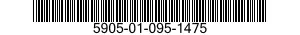 5905-01-095-1475 RESISTOR,FIXED,WIRE WOUND,INDUCT 5905010951475 010951475
