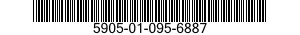 5905-01-095-6887 RESISTOR,FIXED,FILM 5905010956887 010956887