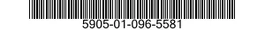 5905-01-096-5581 RESISTOR,FIXED,WIRE WOUND,NONINDUCTIVE 5905010965581 010965581