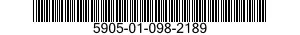 5905-01-098-2189 RESISTOR,FIXED,WIRE WOUND 5905010982189 010982189