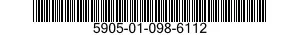 5905-01-098-6112 RESISTOR NETWORK,FIXED,FILM 5905010986112 010986112