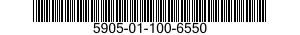5905-01-100-6550 RESISTOR,FIXED,FILM 5905011006550 011006550