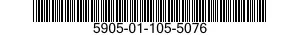 5905-01-105-5076 RESISTOR,FIXED,WIRE WOUND,NONINDUCTIVE 5905011055076 011055076