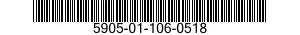 5905-01-106-0518 RESISTOR,FIXED,WIRE WOUND,INDUCTIVE 5905011060518 011060518