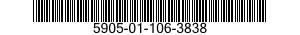 5905-01-106-3838 RESISTOR,FIXED,COMPOSITION 5905011063838 011063838