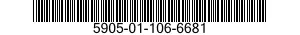 5905-01-106-6681 RESISTOR,FIXED,WIRE WOUND,INDUCTIVE 5905011066681 011066681