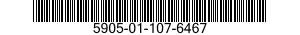 5905-01-107-6467 RESISTOR,FIXED,COMPOSITION 5905011076467 011076467