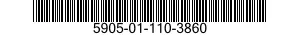 5905-01-110-3860 RESISTOR ASSEMBLY 5905011103860 011103860