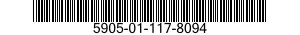 5905-01-117-8094 RESISTOR,FIXED,FILM 5905011178094 011178094