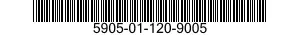 5905-01-120-9005 RESISTOR,FIXED,FILM 5905011209005 011209005