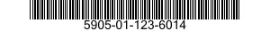 5905-01-123-6014 RESISTOR,FIXED,WIRE WOUND,NONIND 5905011236014 011236014