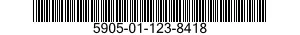 5905-01-123-8418 RESISTOR,FIXED,WIRE WOUND,INDUCTIVE 5905011238418 011238418