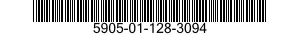 5905-01-128-3094 RESISTOR,FIXED,FILM 5905011283094 011283094