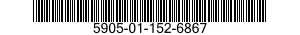 5905-01-152-6867 RESISTOR,VARIABLE,WIRE WOUND,NONPRECISION 5905011526867 011526867