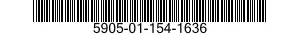 5905-01-154-1636 RESISTOR ASSEMBLY 5905011541636 011541636