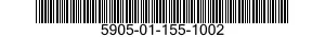 5905-01-155-1002 RESISTOR NETWORK,FIXED,FILM 5905011551002 011551002