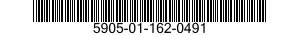 5905-01-162-0491 RESISTOR,FIXED,WIREWOUND,NONIND 5905011620491 011620491