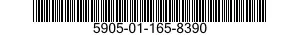 5905-01-165-8390 RESISTOR,FIXED,WIRE WOUND,INDUCTIVE 5905011658390 011658390