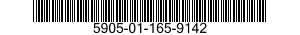 5905-01-165-9142 RESISTOR,FIXED,WIRE WOUND,NONINDUCTIVE 5905011659142 011659142