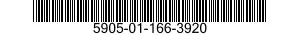 5905-01-166-3920 RESISTOR,FIXED,FILM 5905011663920 011663920