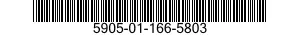 5905-01-166-5803 RESISTOR,FIXED,COMPOSITION 5905011665803 011665803