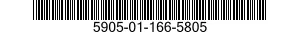 5905-01-166-5805 RESISTOR,FIXED,COMPOSITION 5905011665805 011665805